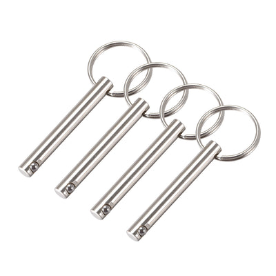 Harfington Uxcell Quick Release Pin 8mmX70mm Marine Hardware for Boat Bimini Top Deck Hinge 4Pcs