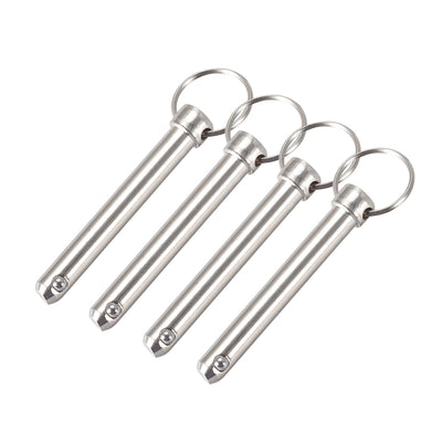 Harfington Uxcell Quick Release Pin 8mmX70mm Marine Hardware for Boat Bimini Top Deck Hinge 4Pcs