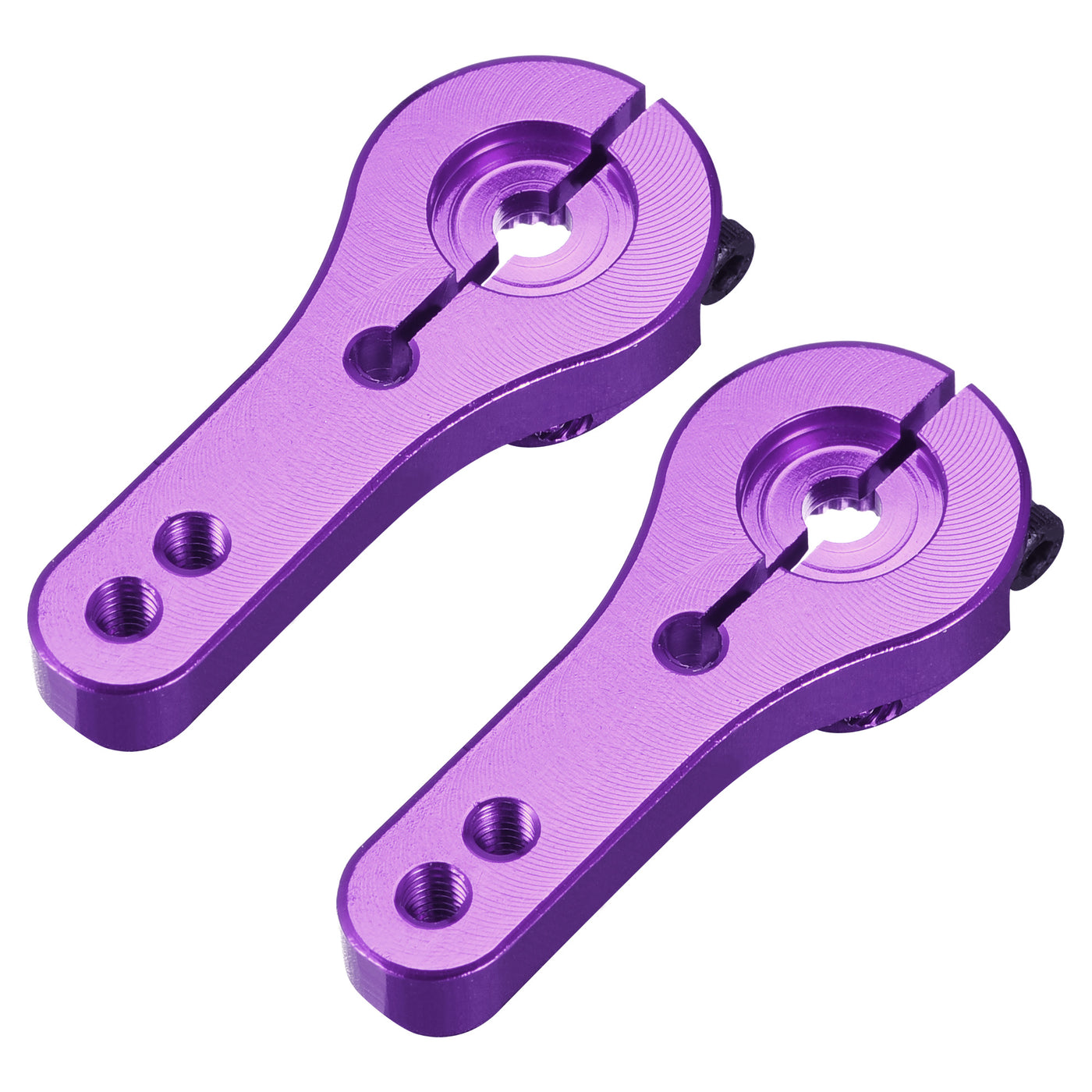 uxcell Uxcell 23T Aluminum Servo Horns Steering Arm for 3001 3005 3003 - Purple 2pcs