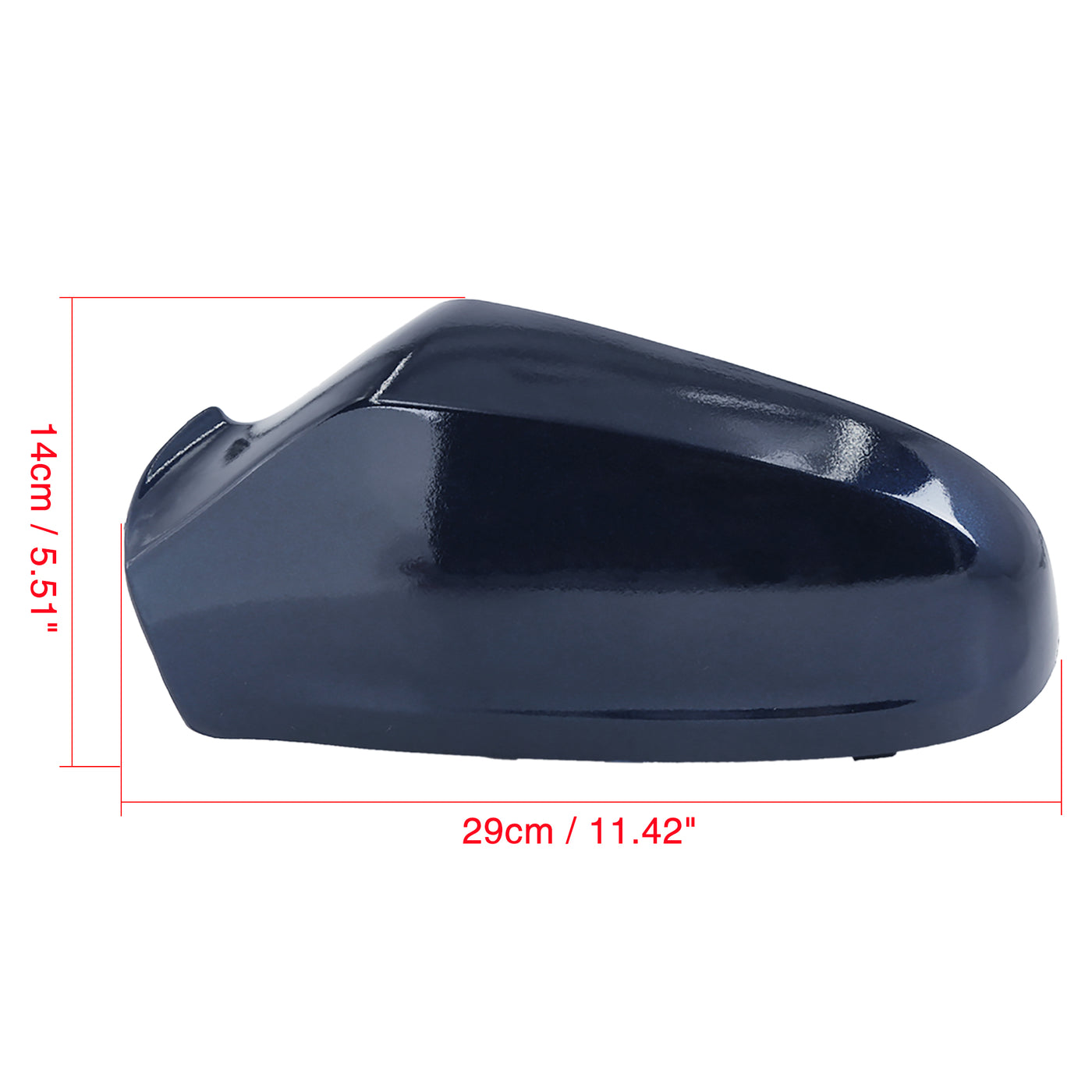 X AUTOHAUX Car Left Side Wing Door Mirror Cover Dark Blue for Vauxhall for Astra H MK5 04-09