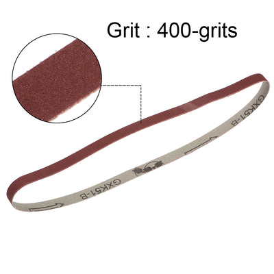 Harfington Uxcell 3/8 x 21 Inch Sanding Belt 400 Grit Sand Belts for Belt Sander 5pcs