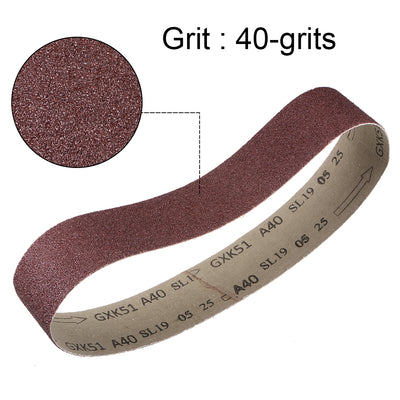 Harfington Uxcell 2 x 27 Inch Sanding Belt 40 Grit Sand Belts for Belt Sander 3pcs