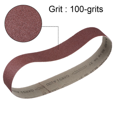 Harfington Uxcell 2 x 27 Inch Sanding Belt 100 Grit Sand Belts for Belt Sander 3pcs