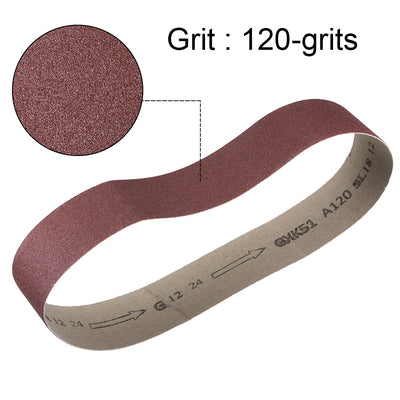 Harfington Uxcell 2 x 27 Inch Sanding Belt 120 Grit Sand Belts for Belt Sander 3pcs