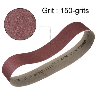 Harfington Uxcell 2 x 27 Inch Sanding Belt 150 Grit Sand Belts for Belt Sander 3pcs