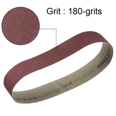 Harfington Uxcell 2 x 27 Inch Sanding Belt 180 Grit Sand Belts for Belt Sander 3pcs
