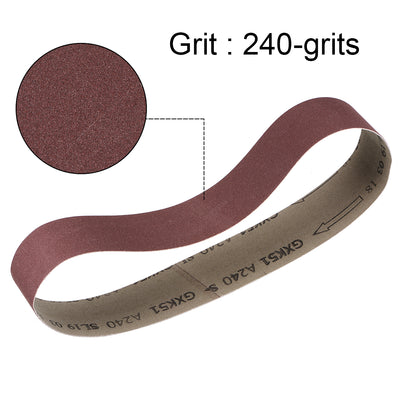Harfington Uxcell 2 x 27 Inch Sanding Belt 240 Grit Sand Belts for Belt Sander 3pcs