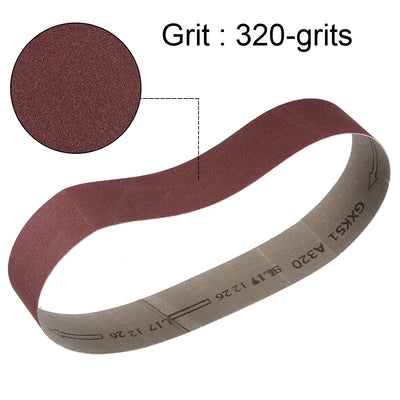 Harfington Uxcell 2 x 27 Inch Sanding Belt 320 Grit Sand Belts for Belt Sander 5pcs
