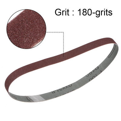 Harfington Uxcell 5/8 x 18 Inch Sanding Belt 180 Grit Aluminum Oxide Sand Belts 10pcs
