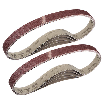 Harfington Uxcell 1 x 30 Inch Sanding Belt 60 Grit Sand Belts for Belt Sander 10pcs