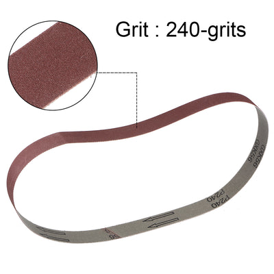 Harfington Uxcell 1 x 30 Inch Sanding Belt 240 Grit Sand Belts for Belt Sander 3pcs
