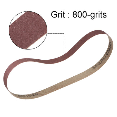 Harfington Uxcell 1 x 30 Inch Sanding Belt 800 Grit Sand Belts for Belt Sander 5pcs