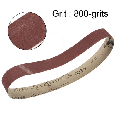 Harfington Uxcell 1.2 x 21 Inch Sanding Belt 800 Grit Sand Belts for Belt Sander 3pcs