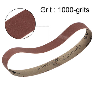 Harfington Uxcell 1.2 x 21 Inch Sanding Belt 1000 Grit Sand Belts for Belt Sander 3pcs