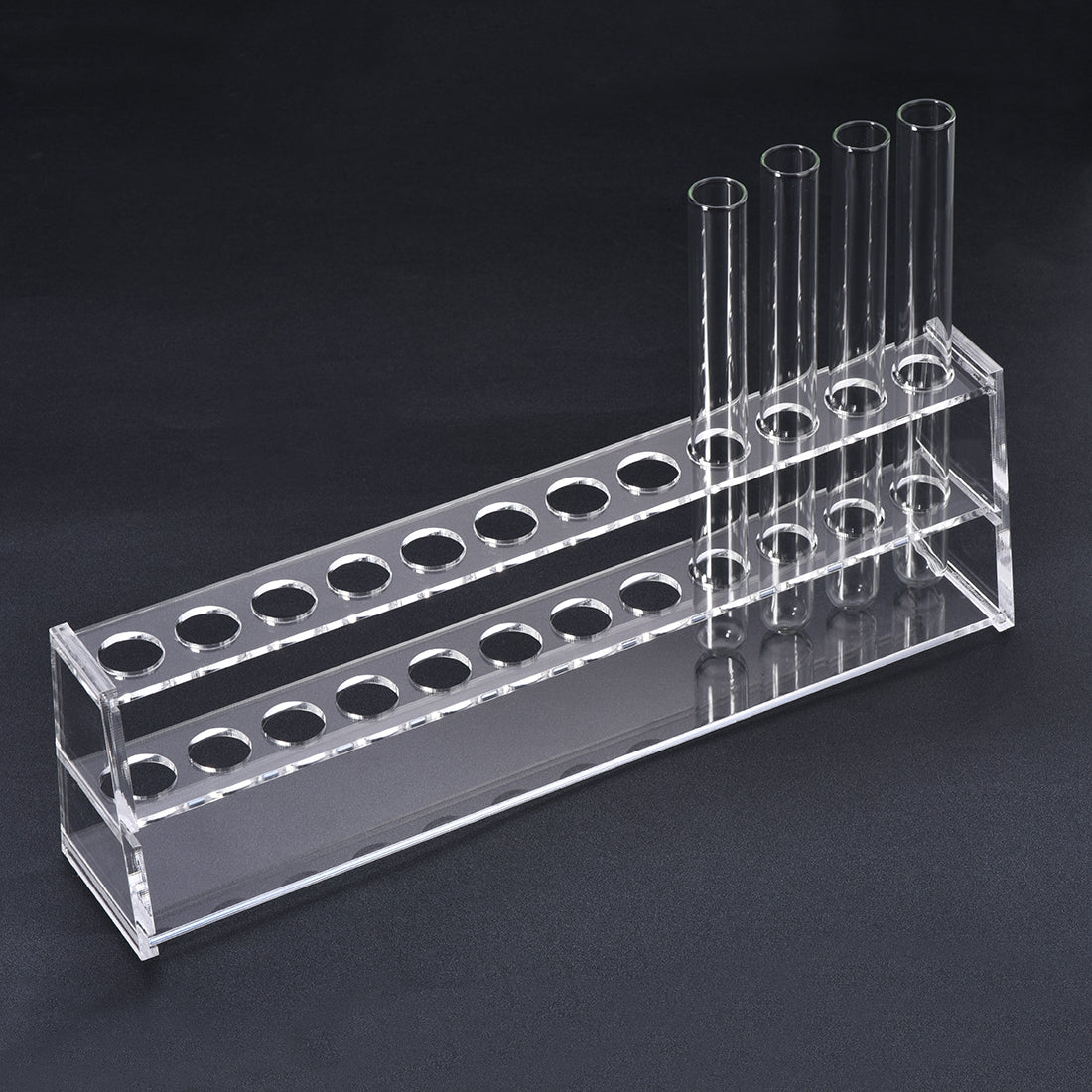 uxcell Uxcell Acrylic Test Tube Holder Rack 12 Wells for 10ml Centrifuge Tubes Clear