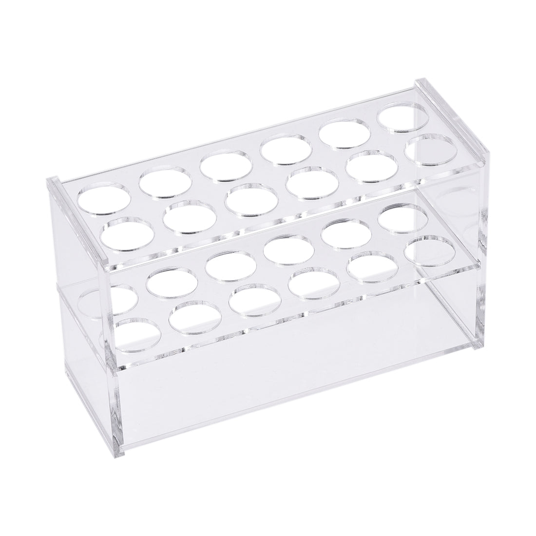 uxcell Uxcell Acrylic Test Tube Holder Rack 2x6 Wells for 25ml Centrifuge Tubes Clear