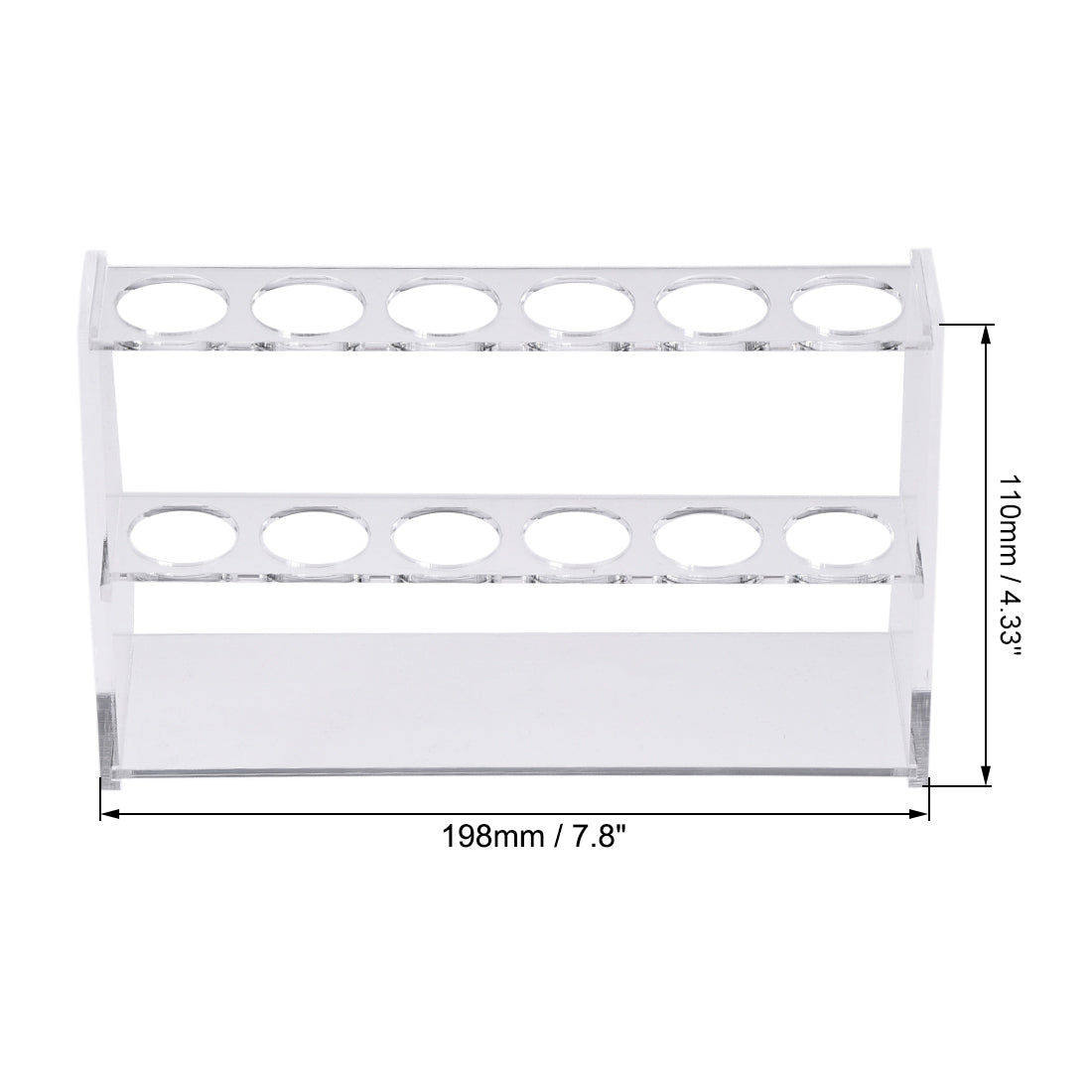 uxcell Uxcell Acrylic Test Tube Holder Rack 6 Wells for 50ml Centrifuge Tubes Clear