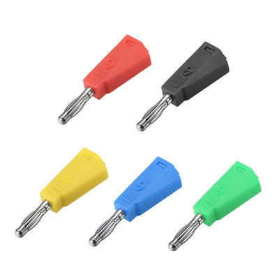 Harfington Uxcell 4mm Banana Speaker Wire Cable Plugs Connectors 5 Colors 20A Jack Connector 10pcs