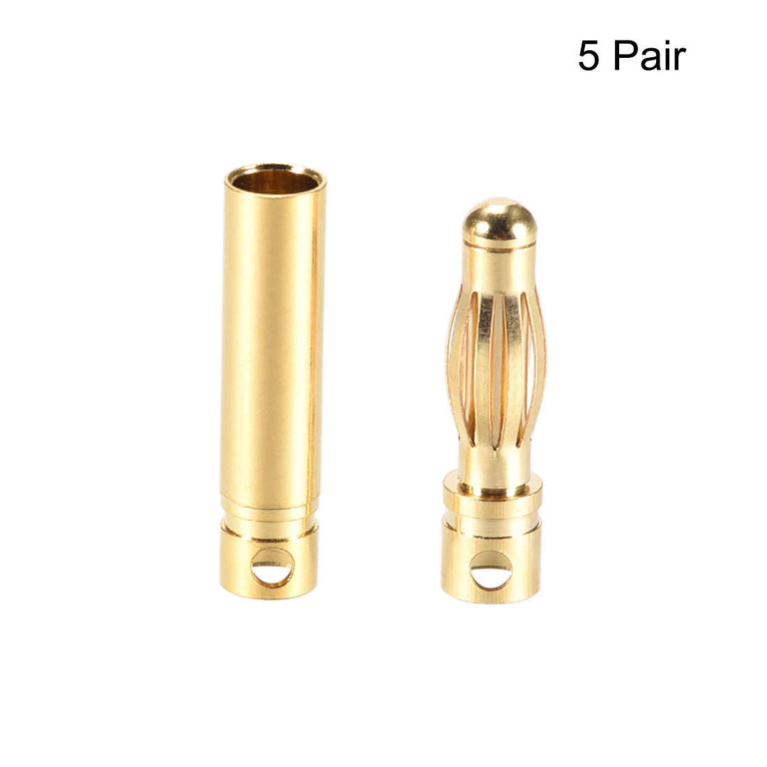 uxcell Uxcell 4mm Male and Female Banana Speaker Plug Cable Connectors Gold Tone Jack Connector 5 Pairs