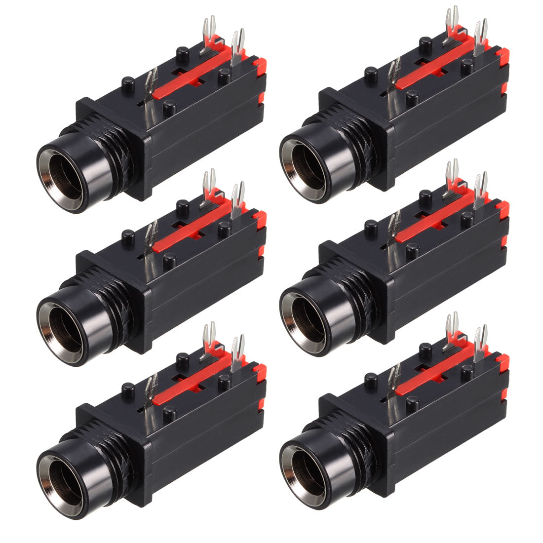 Uxcell PCB Mount 6.35mm 3 Pin Socket Headphone Stereo Jack Audio Video ...
