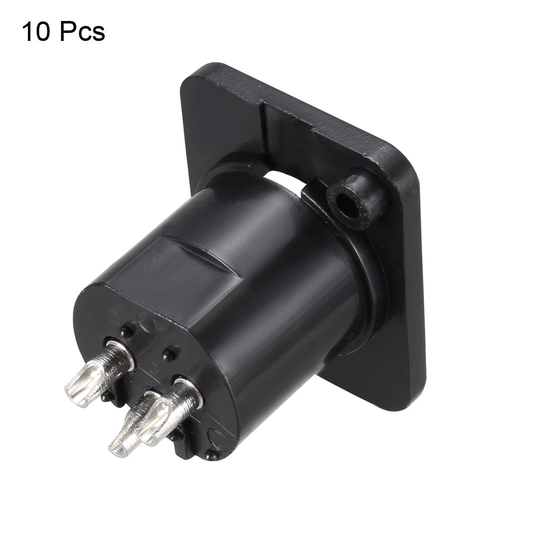 uxcell Uxcell 3-Pin XLR Male Jack Panel Mount For Microphone Connector Adapter Converter Audio Speaker Twist Lock 10Pcs YL3064
