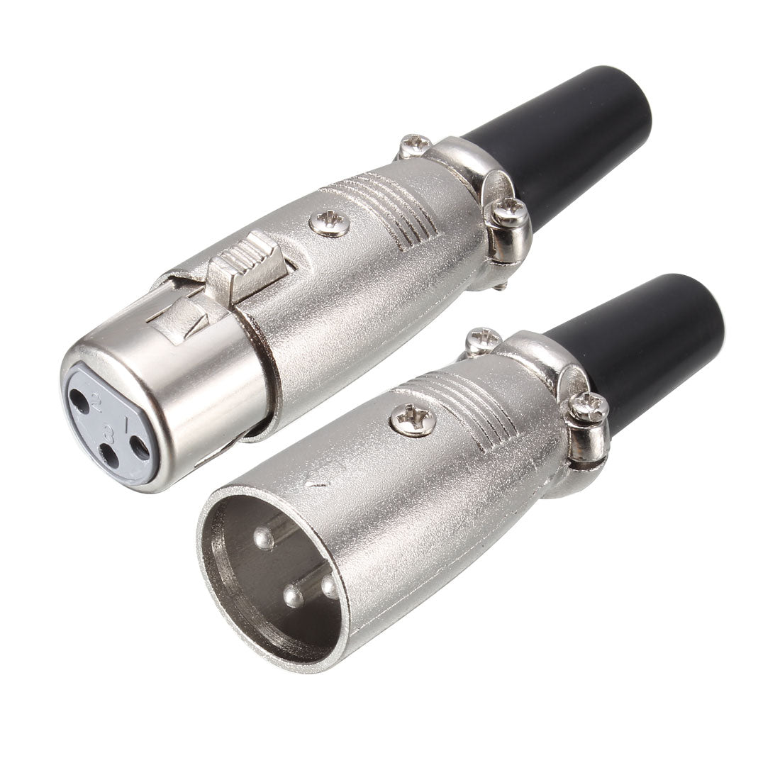 uxcell Uxcell 3-Pin XLR Male /Female Female Connector For Microphone Mic Cable Plug Connector Mic Audio Socket 1 pair