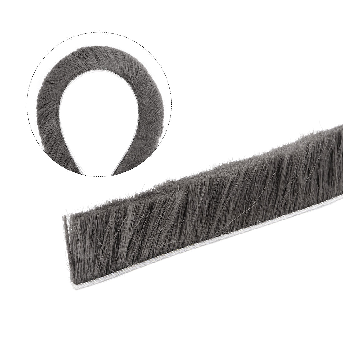 uxcell Uxcell Brush Weather Stripping, Adhesive Felt Door Seal Strip Weatherstrip Door Sweep Brush for Door Window  197Inch L X 0.9 Inch W (5000mm X 23mm)Gray