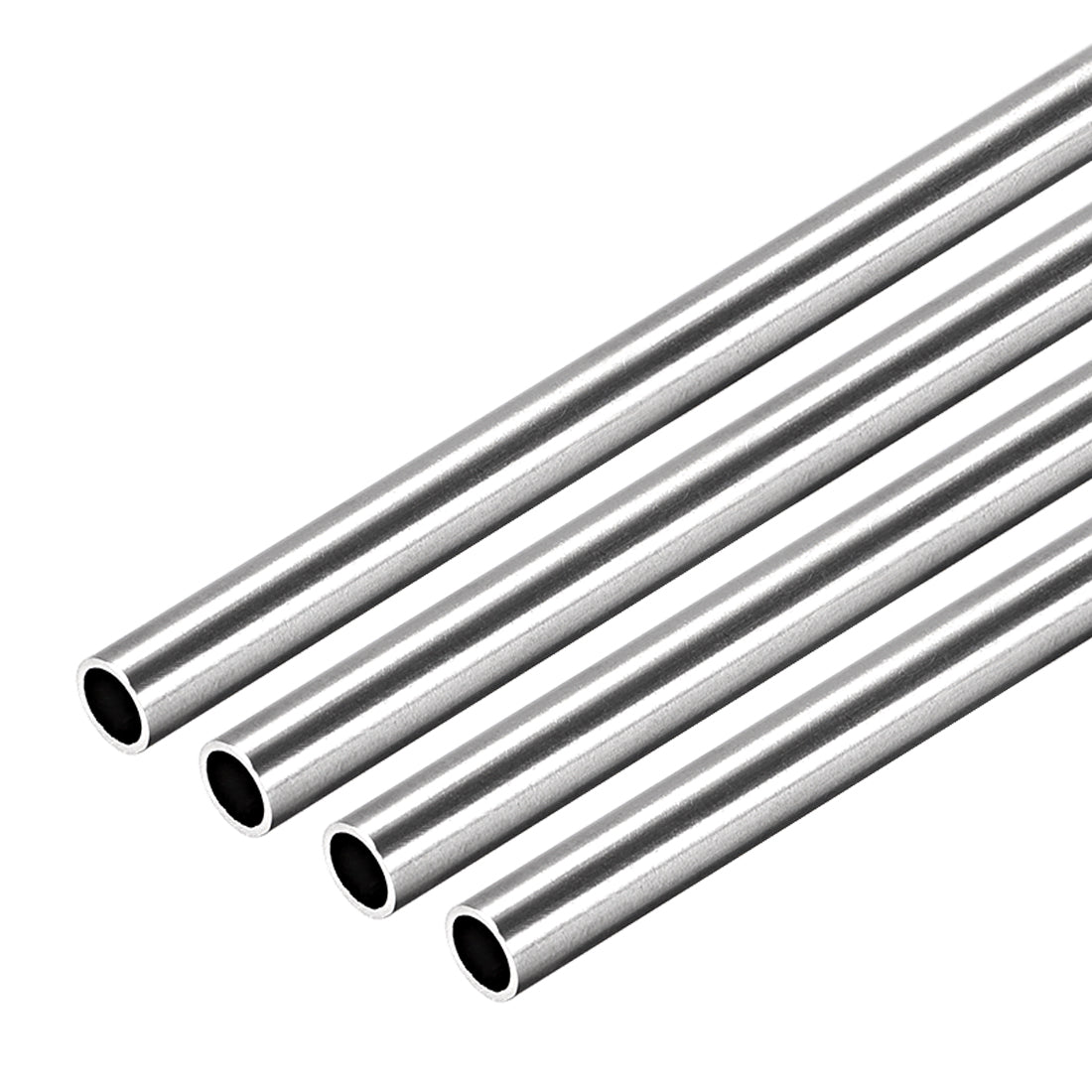 Uxcell Uxcell 304 Stainless Steel Round Tubing 6mm OD 0.6mm Wall Thickness 250mm Length Seamless Straight Pipe Tube 4 Pcs