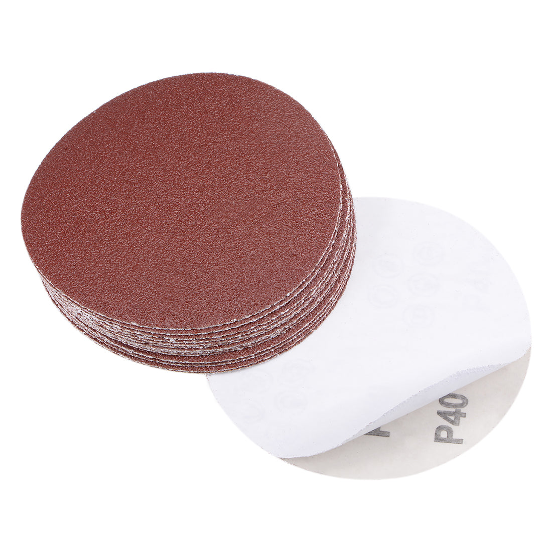 uxcell Uxcell 5-Inch PSA Sanding Disc Aluminum Oxide Adhesive Back Sandpaper 40 Grit 15 Pcs