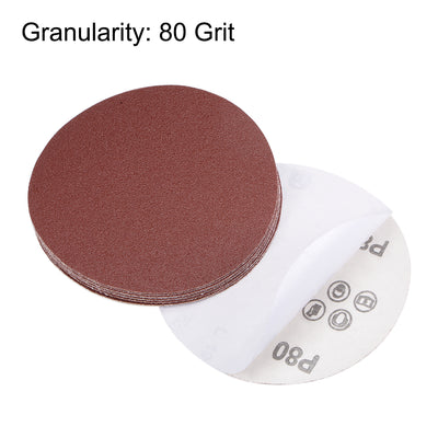 Harfington Uxcell 5-Inch PSA Sanding Disc Aluminum Oxide Adhesive Back Sandpaper 80 Grit 15 Pcs