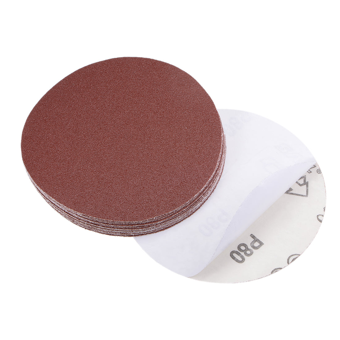 uxcell Uxcell 5-Inch PSA Sanding Disc Aluminum Oxide Adhesive Back Sandpaper 80 Grit 15 Pcs