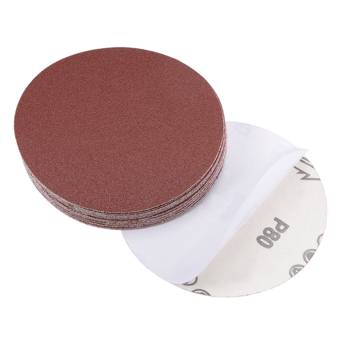 uxcell Uxcell 5-Inch PSA Sanding Disc Aluminum Oxide Adhesive Back Sandpaper 80 Grit 20 Pcs