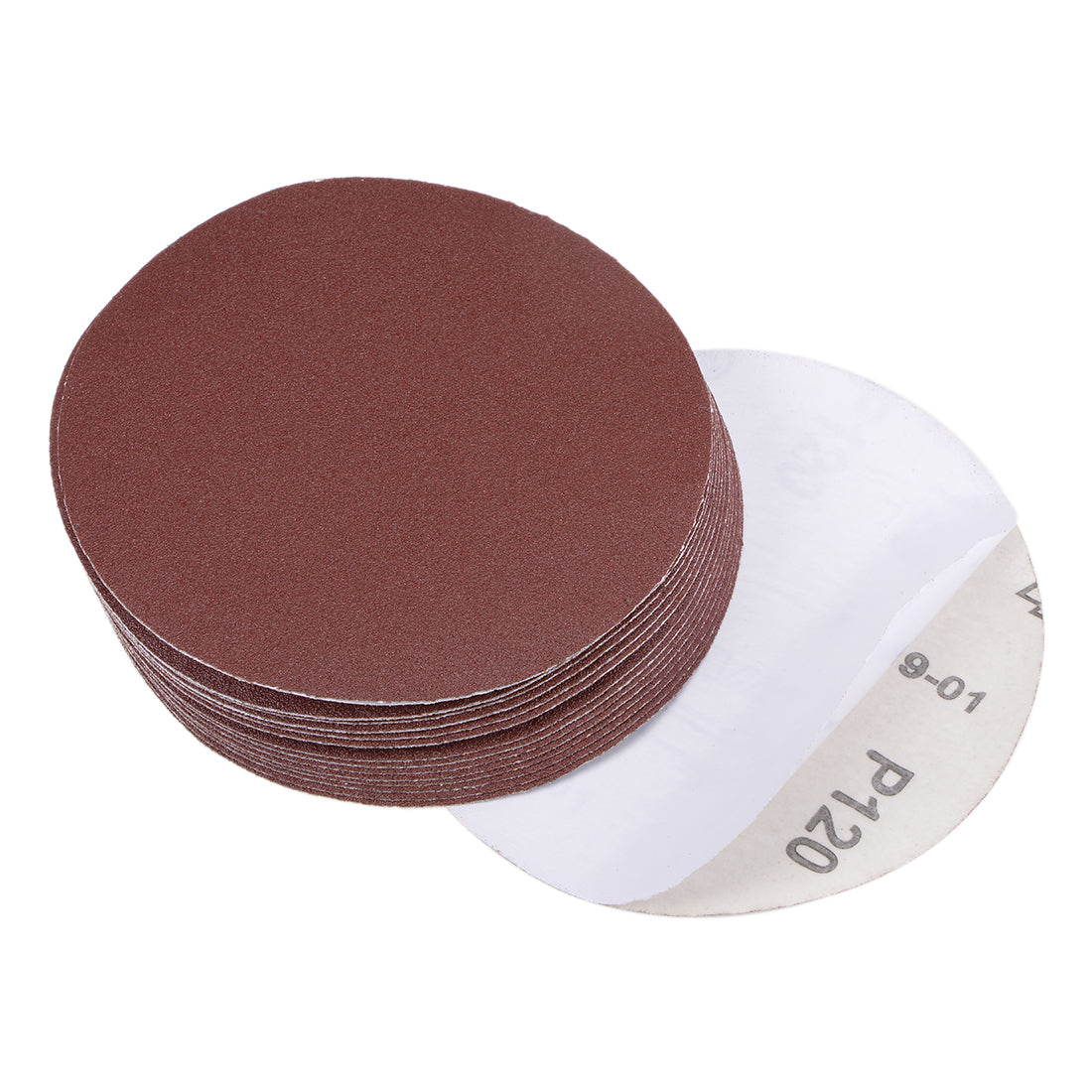 uxcell Uxcell 5-Inch PSA Sanding Disc Aluminum Oxide Adhesive Back Sandpaper 120 Grit 15 Pcs