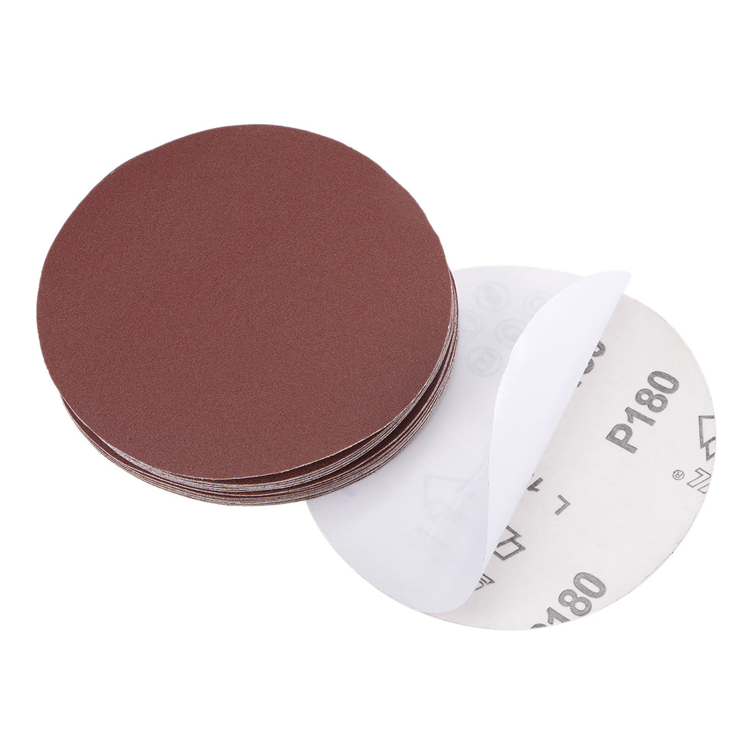 uxcell Uxcell 5-Inch PSA Sanding Disc Aluminum Oxide Adhesive Back Sandpaper 180 Grit 20 Pcs