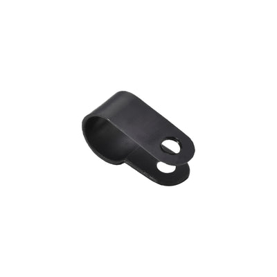 Harfington Uxcell Cable Clips Wire Holder R Type Clamp Fastener 10.4mm for Home Office Cords Management Black 100Pcs