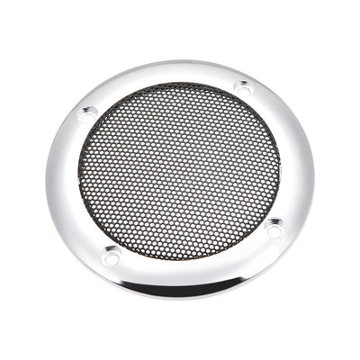 Harfington Uxcell Speaker Grill Cover 3.5 Inch 107mm Mesh Decorative Circle Subwoofer Guard Protector Silver