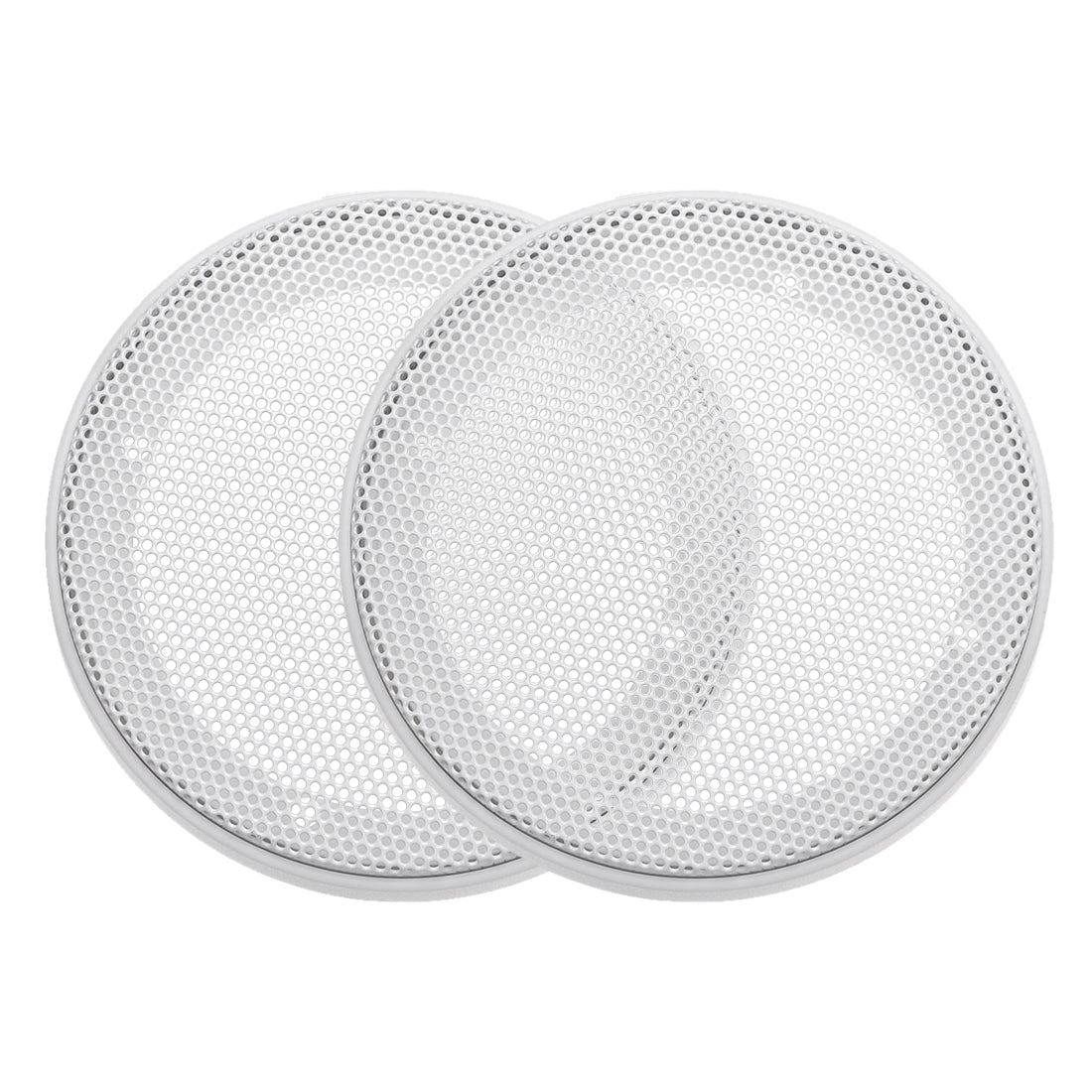 uxcell Uxcell Grill Cover 3 Inch 106.5mm Mesh Circle Subwoofer Guard Protector White 2pcs