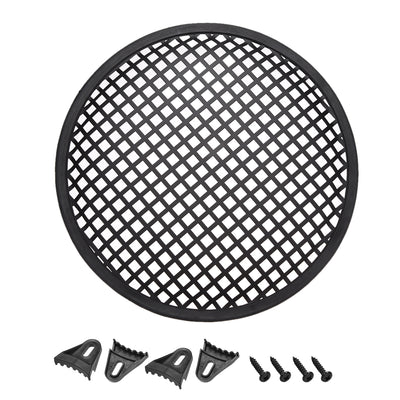 Harfington Uxcell Speaker Grill Cover 10 Inch 254mm Mesh Decorative Circle Subwoofer Guard Protector with Accessories Black