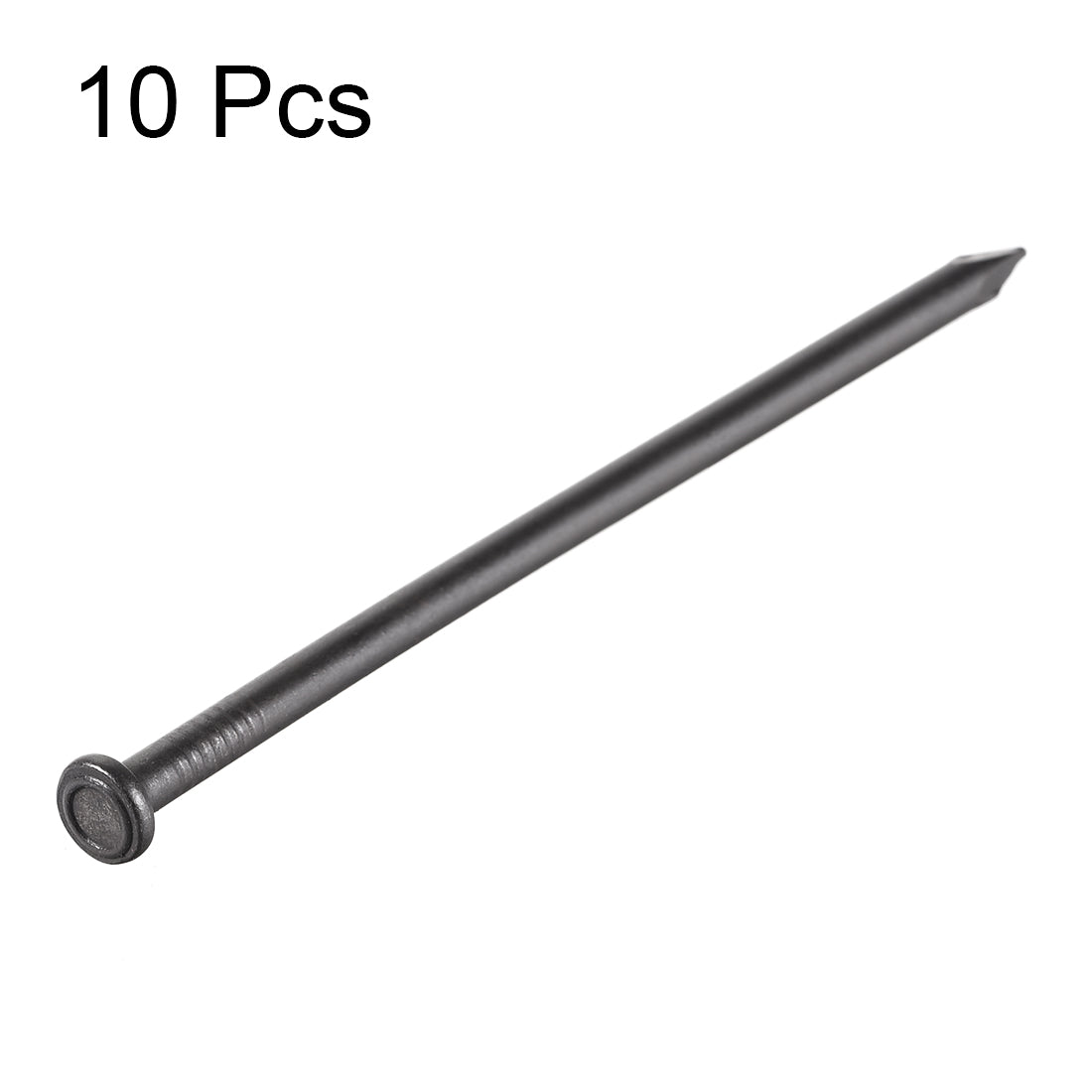 uxcell Uxcell Hardware Nails Carbon Steel Point Tip Wall Cement Nail 100mm 3.9-inch Black 10pcs