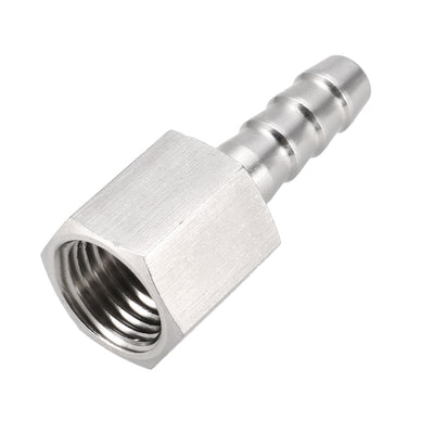 Harfington Uxcell Stainless Steel Barb Hose Fitting Connector Adapter 8mm Barbed x M14 Female Pipe 1Pcs