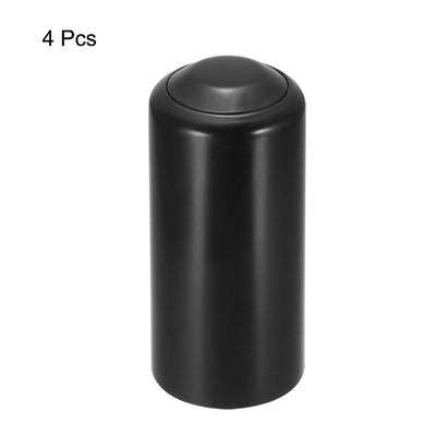 Harfington Uxcell Battery Cover Mic Battery Screw on Cap Cup Cover for PGX24 SLX24 PG58 SM58 BETA58 Wireless Black 4Pcs
