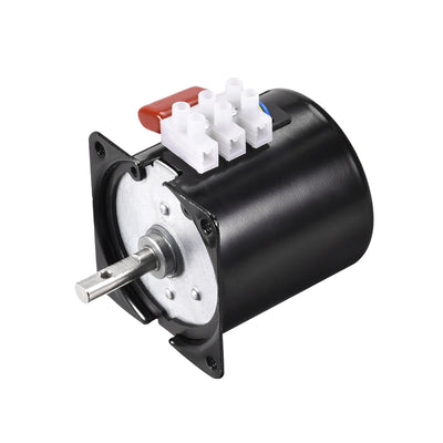 Harfington Uxcell AC 220V Electric Synchronous Motor Metal Gear Turntable /C 10RPM 50-60HZ 14W 7mm Dia Central Shaft with Hole