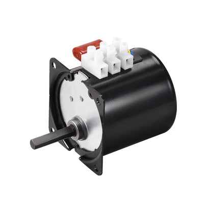 Harfington Uxcell AC 220V Electric Synchronous Motor Metal Gear Turntable /C 80RPM 50-60HZ 14W 7mm Dia Eccentric Shaft