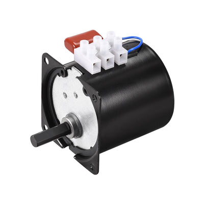 Harfington Uxcell AC 220V Electric Synchronous Motor Metal Gear Turntable /C 5RPM 50-60HZ 14W 8mm Dia Eccentric Shaft
