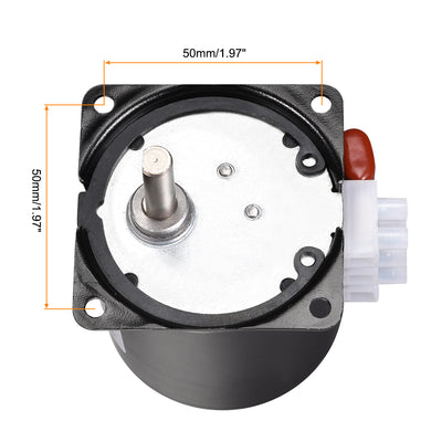 Harfington Uxcell AC 220V Electric Synchronous Motor Metal Gear Turntable /C 10RPM 50-60HZ 14W 8mm Dia Eccentric Shaft