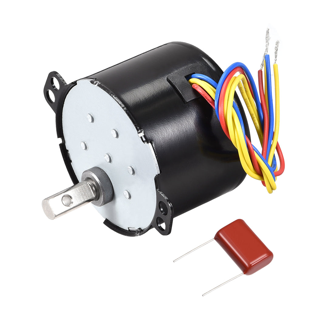 uxcell Uxcell AC 220V Electric Synchronous Motor Plastic Gear Turntable /C 1RPM 50-60HZ 6W 7mm Dia Eccentric Shaft with Hole