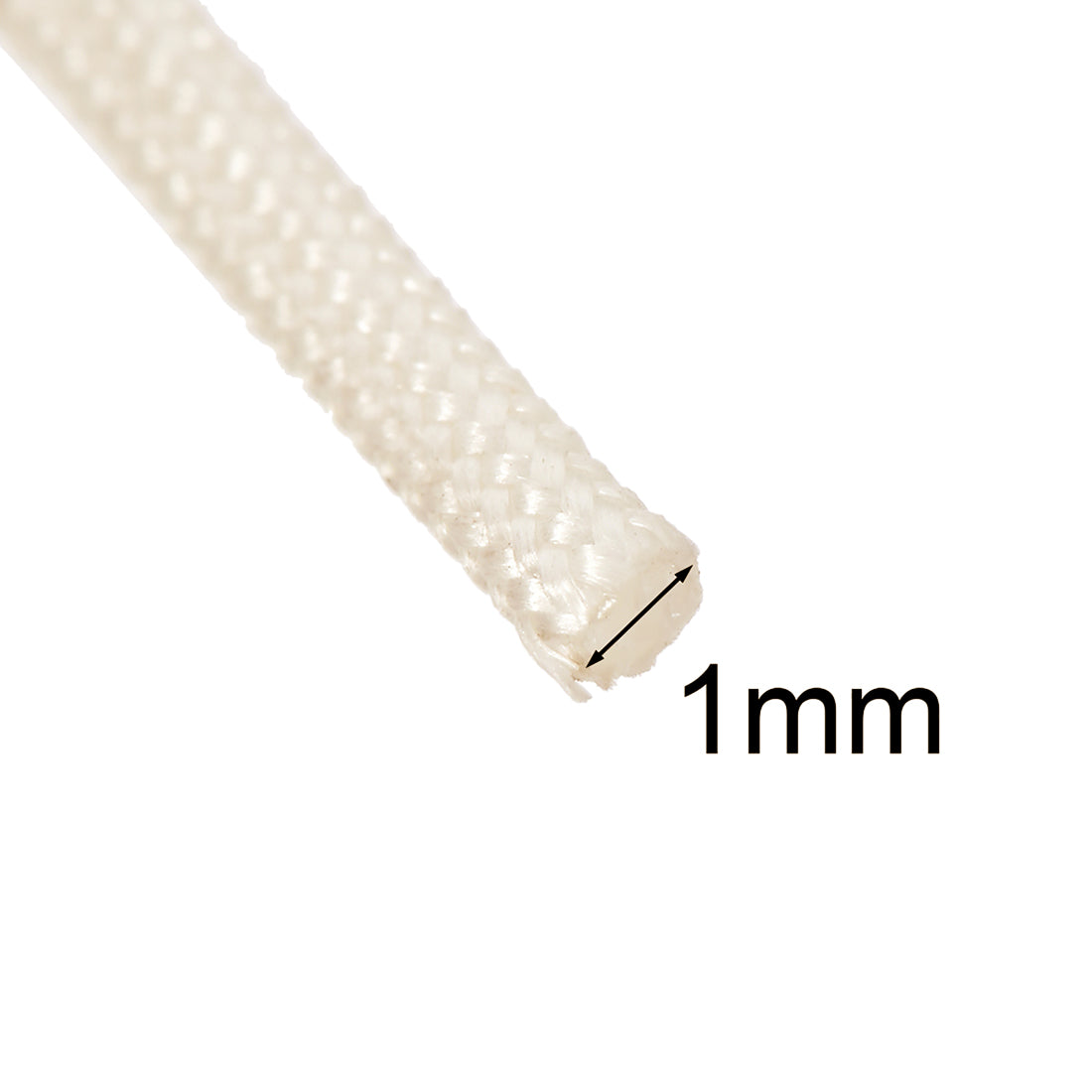 Uxcell Uxcell Insulation Cable Protector, 16.4Ft-2.5mm High TEMP Fiberglass Sleeve White