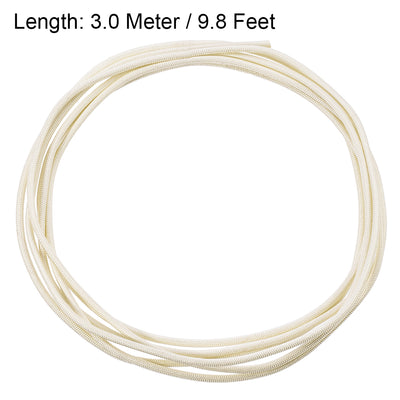 Harfington Uxcell Insulation Cable Protector, 9.8Ft-2.5mm High TEMP Fiberglass Sleeve White
