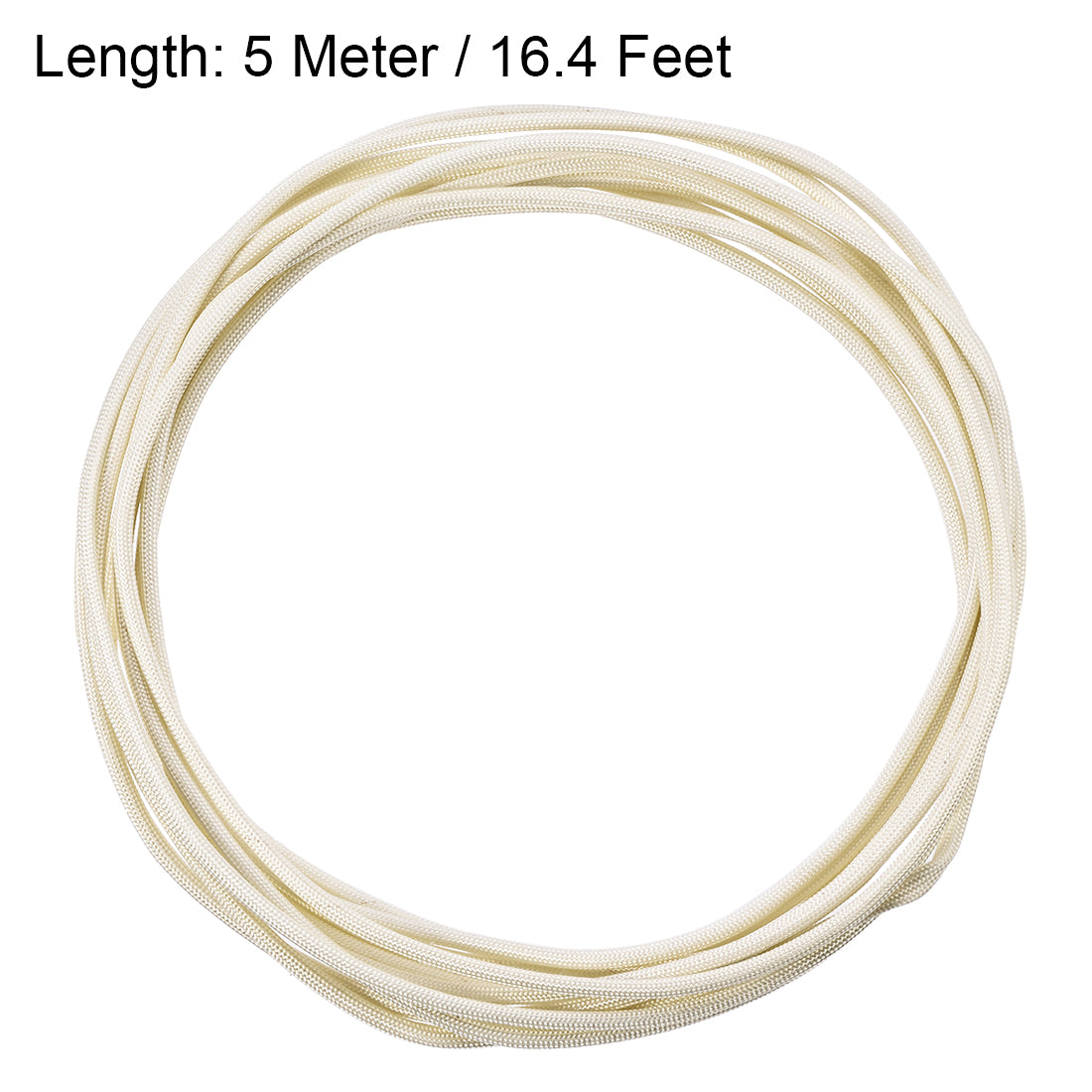 uxcell Uxcell Insulation Cable Protector, 16.4Ft-2.5mm High TEMP Fiberglass Sleeve White