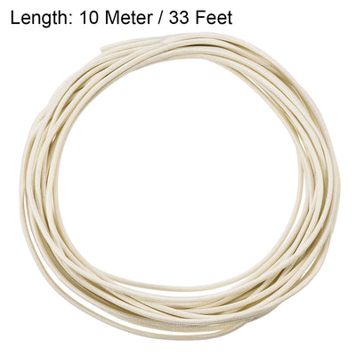 Harfington Uxcell Insulation Cable Protector, 33Ft-2.5mm High TEMP Fiberglass Sleeve White